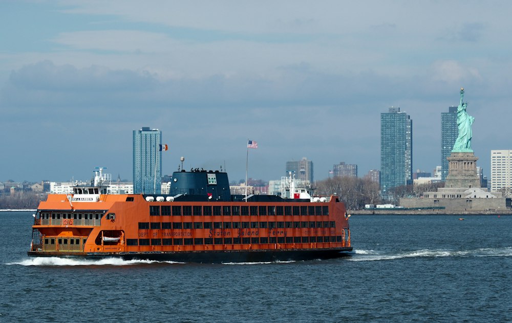 Staten Island Ferry crossing New York Harbor