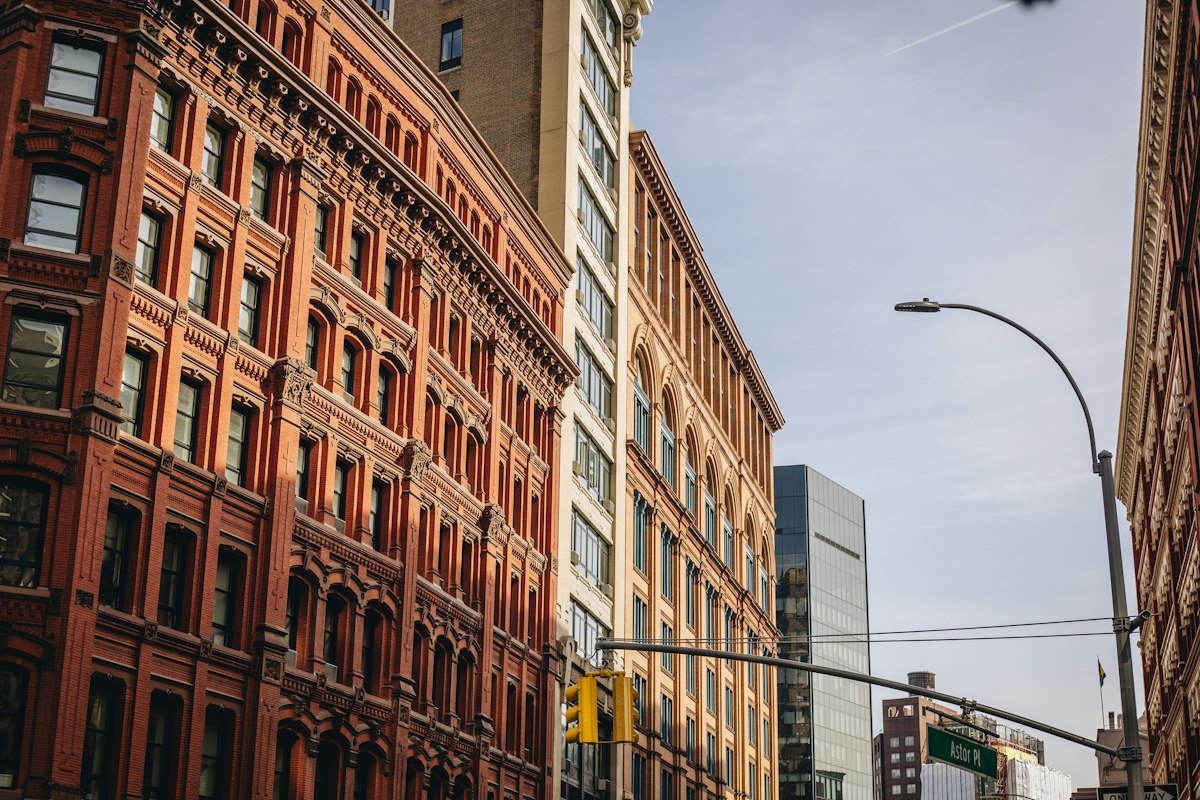 SoHo street lined with cast-iron buildings